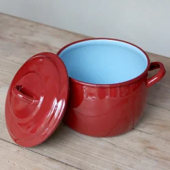 Marmite bombée en acier émaillé