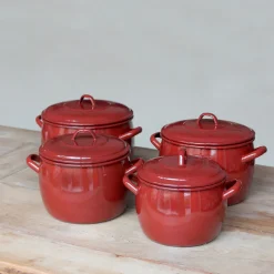 Marmite bombée en acier émaillé