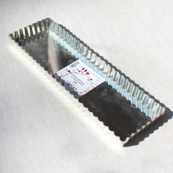 Moule à tarte rectangulaire en fer blanc