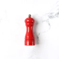 Moulin à poivre, sel, épices manuel rouge - 14cm