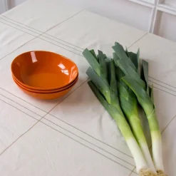 Nappe upcyclée écrue avec surpiqûres