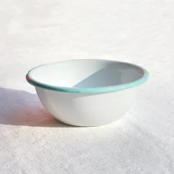 Petit bol en émail au liseré de couleur
