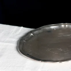 Petit plat de service en métal argenté