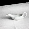 Petite saucière canard en porcelaine blanche