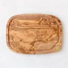 Planche à découper avec rigole en bois d'olivier