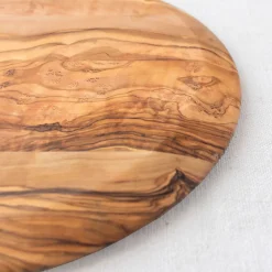 Planche ronde en bois d'olivier massif