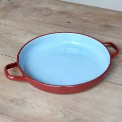 Plat à anses en acier émaillé