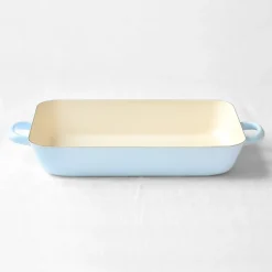 Plat à four émaillé bleu - grand format