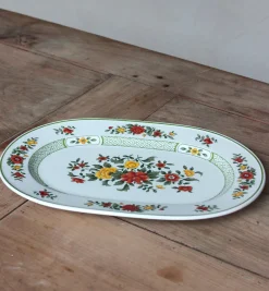 Plat ovale de service vintage "Summer Days"