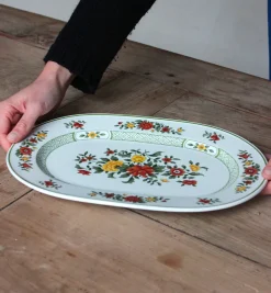 Plat ovale de service vintage "Summer Days"