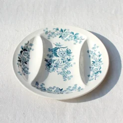 Plats de service en terre de fer fleurie