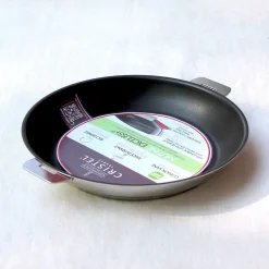 Poêle en inox 18/10 antiadhésive avec manche amovible