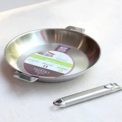 Poêle en inox 18/10 manche amovible