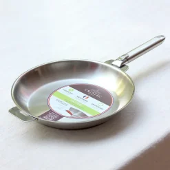 Poêle en inox 18/10 manche amovible