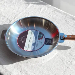 Poêle inox 18/10 cinq couches manche amovible