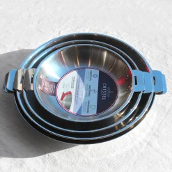 Poêle inox 18/10 cinq couches manche amovible