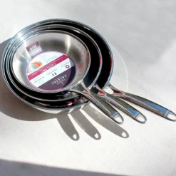 Poêle sauteuse en inox 18/10 cinq couches