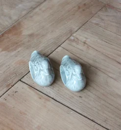 Ronds de serviettes en faïence vintage