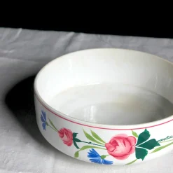 Saladier en faïence fleurie