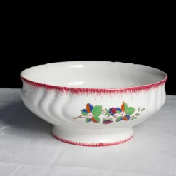 Saladiers fleuris aux bords peignés