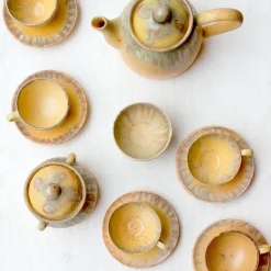 Service en grès jaune