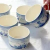 Set de cinq grandes tasses vintage