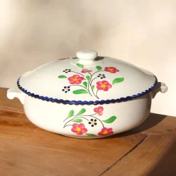 Soupière décorée d'un bouquet naïf