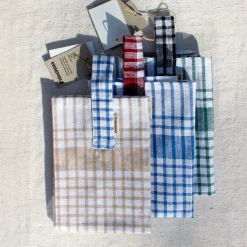 Torchon à carreaux avec embrasse