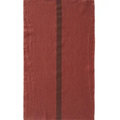 Torchon 100% lin avec rayure centrale