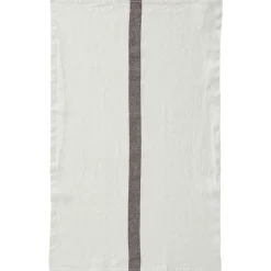 Torchon 100% lin avec rayure centrale