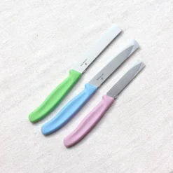 Trio de couteaux de cuisine pastel