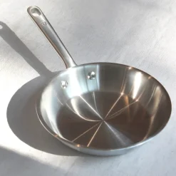 Trio de poêles en inox 18/10 manche fixe