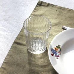 Verre à eau strié